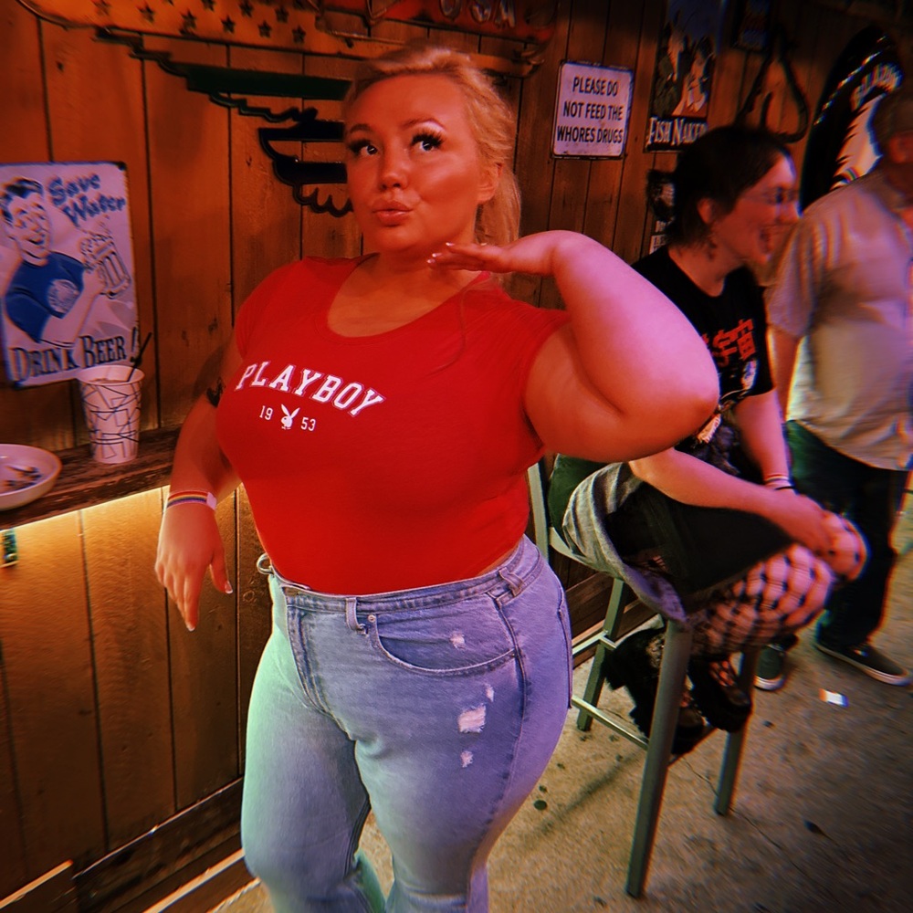Playboy Pink Graphic Top